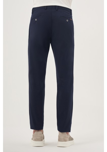 Erkek Lacivert Yazlık Pamuk Yan Cep Slim Fit Chino Pantolon indirimleri