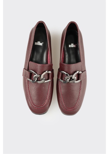 Bordo Deri Kadın Günlük Ayakkabı fırsatları