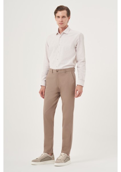 Erkek Vizon Yazlık Pamuk Yan Cep Slim Fit Chino Pantolon indirimleri
