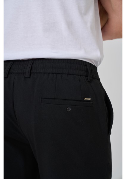 Erkek Siyah Poliviskon Jogger Slim Fit Pantolon indirimleri
