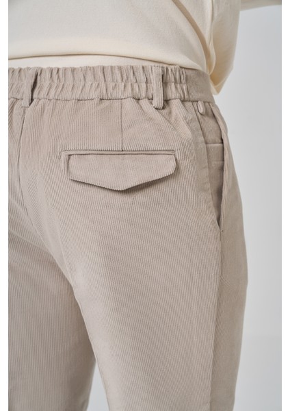 Erkek Taş Pamuk Trend Fitilli Kadife Lastikli Slim Fit Pantolon indirimleri