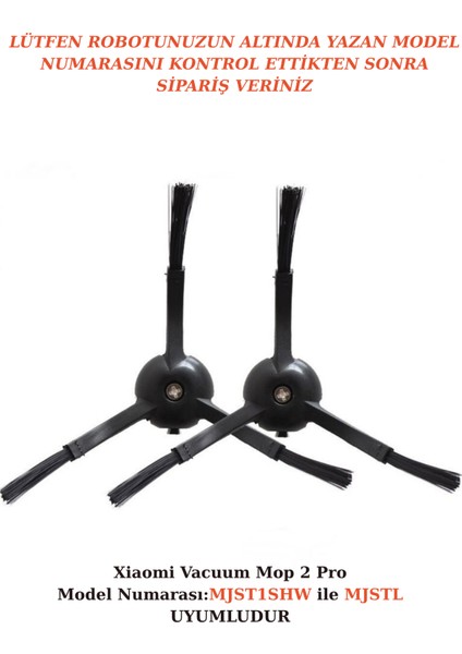 Xiaomi Vacuum Mop 2 Pro (MJST1SHW)VACUUM Mop 2 Lite (Mjstl) Yan Fırça Yedek Seti-2 Adet