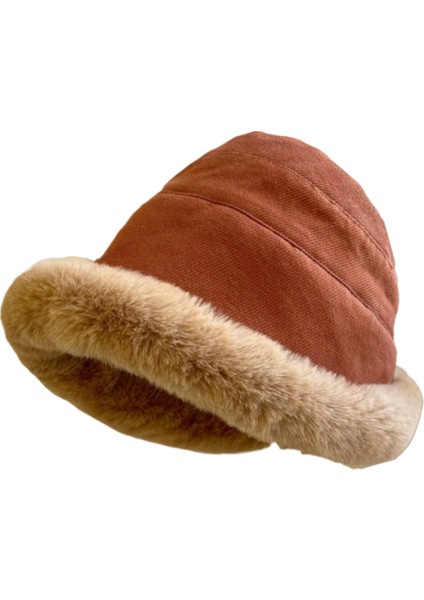 Peluş Kulak Koruyuculu, Başlığı Isıtmalı, Yün Katmanlı, Kalın ve Sevimli Yığın Şapka (Yurt Dışından)