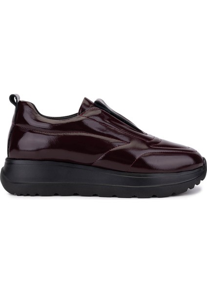 Kadın Hakiki Deri Bordo Sneakers & Spor Ayakkabı 1107 521 Bn Ayk SK25-26 Bordo Rugan