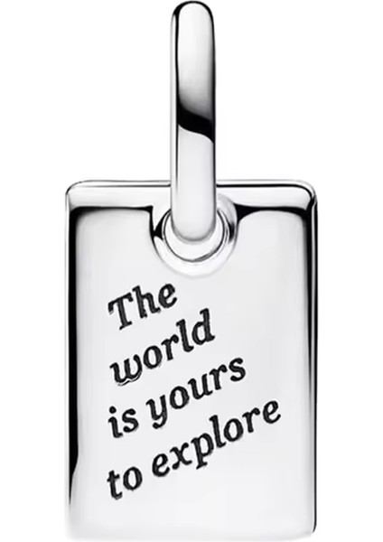 Uçak Seyahat Manifest Sallantılı Gümüş Charm fiyatları