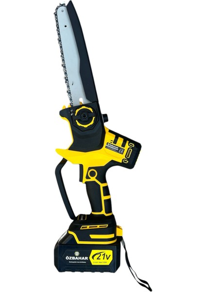 Akülü Zincirli Dal Budama Testeresi 20 cm Pala 3 Ah Çift Akülü