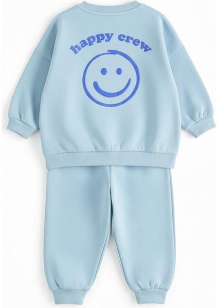 Erkek Çocuk Baskılı 3 Iplik Pamuklu Kumaş Alt Üst Takım