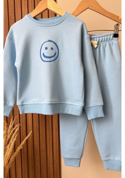 Erkek Çocuk Baskılı 3 Iplik Pamuklu Kumaş Alt Üst Takım fırsatları