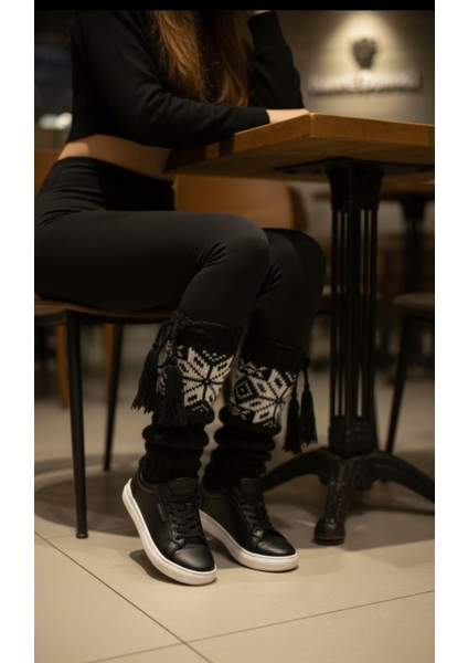 Interest Kar Desen Tozluk %100 Akrilik Triko Tozluk Çorap