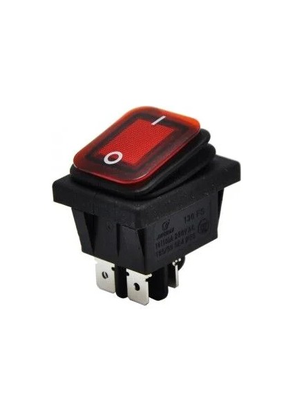 Körüklü Geniş Işıklı Anahtar Kırmızı 16 Amper Adet