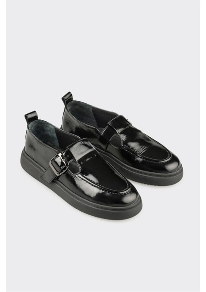 Siyah Deri Kadın Günlük Ayakkabı fiyatları