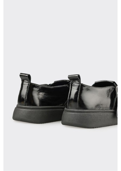 Siyah Deri Kadın Günlük Ayakkabı indirimleri