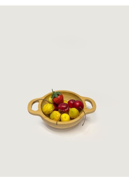 Bambu Kulplu 4'lü Sunum Kase/çerezlik 12CM