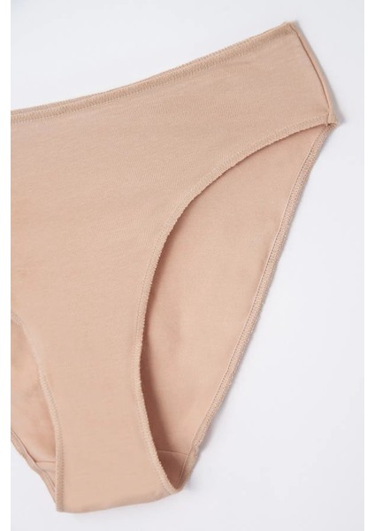 5115KC Kadın 5'li Yüksek Bel Slip Külot-Siyah&beyaz&ten modelleri