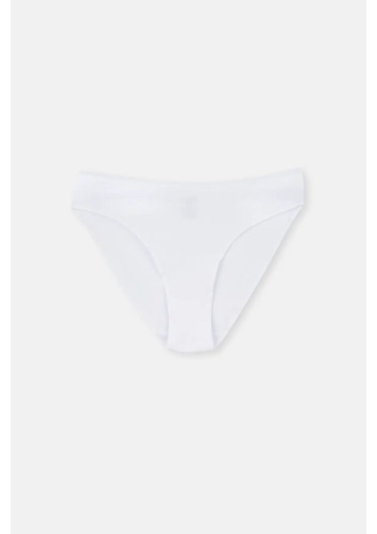 5115KC Kadın 5'li Yüksek Bel Slip Külot-Siyah&beyaz&ten