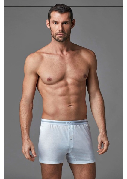 3710 Erkek Penye Modal Boxer-Beyaz