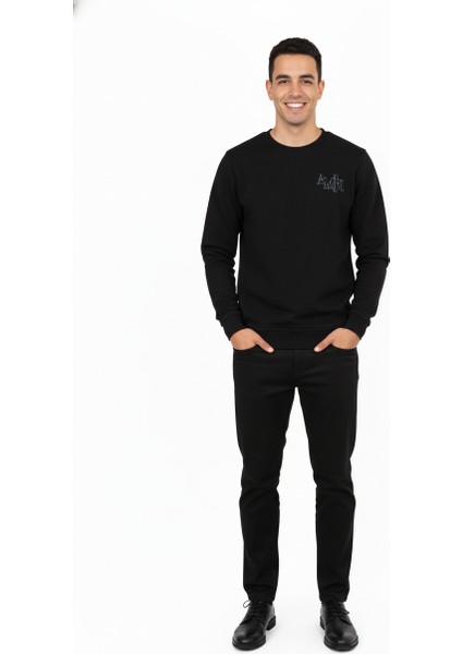 Erkek Sweatshirt Regular Fit Pamuklu Kumaş Iki Iplik Logolu OPES26AMRMOD16