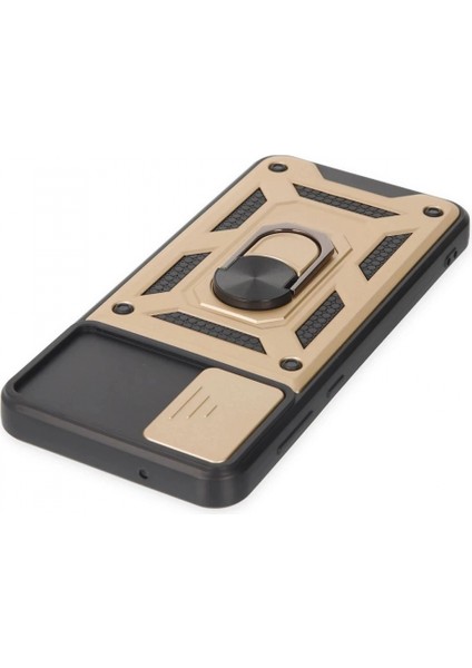 Samsung Galaxy A04 Kılıf Pars Lens Yüzüklü Silikon - Gold fırsatları