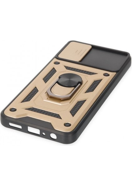 Samsung Galaxy A04 Kılıf Pars Lens Yüzüklü Silikon - Gold indirimleri