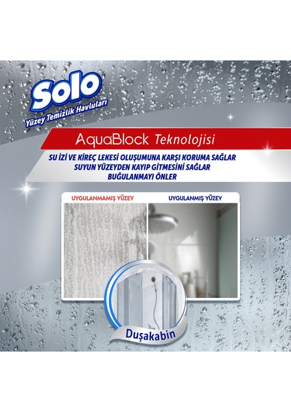 Aquablock Cam Yüzeylere Özel Temizlik Havlusu 30 Yaprak modelleri