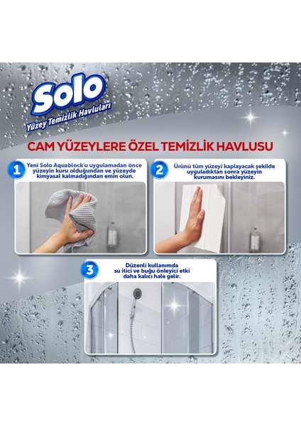 Aquablock Cam Yüzeylere Özel Temizlik Havlusu 30 Yaprak indirimleri