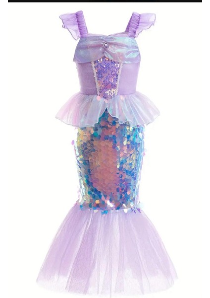 Deniz Kızı Peruklu Çocuk Kostüm ve Taç indirimleri