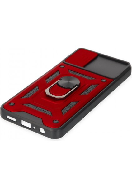 Samsung Galaxy A04 Kılıf Pars Lens Yüzüklü Silikon - Kırmızı indirimleri