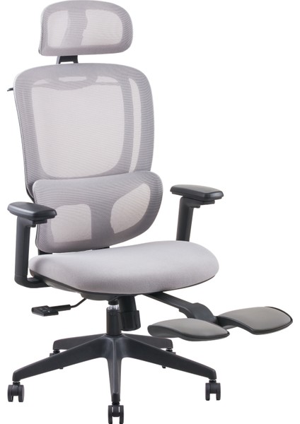 Smart Ayak Uzatmalı Çalışma Koltuğu (Gri)