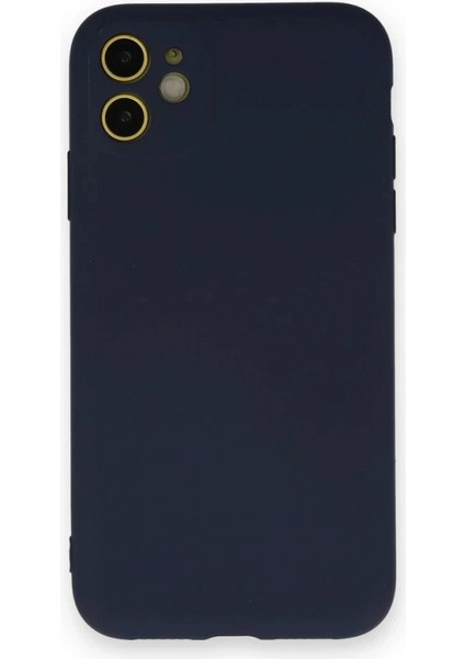 iPhone 12 Mini Kılıf Nano Içi Kadife Silikon - Lacivert