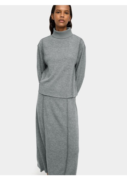 Büzgülü Yakalı Ribana Kazak