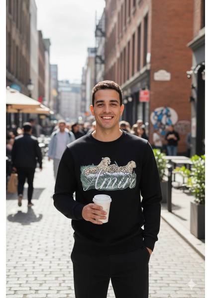 Erkek Sweatshirt Regular Fit Pamuklu Kumaş Iki Iplik Baskılı OPES26AMRMOD15 indirimleri