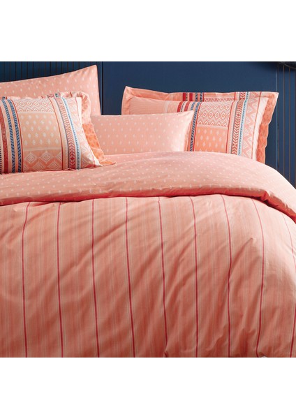 Bedding Pamena Ranforce Çift Kişilik Nevresim Takımı - Somon fırsatları