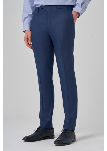 Erkek Lacivert Klasik Slim Fit Dar Kesim Pantolon modelleri