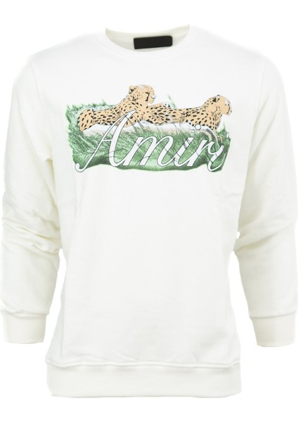 Erkek Sweatshirt Regular Fit Pamuklu Kumaş Iki Iplik Baskılı OPES26AMRMOD15