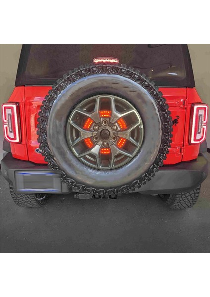 Yedek Lastik Fren Işığı Kırmızı LED Üçüncü Fren Üçüncü Fren Işık Arka Kuyruk Tekerlek Işığı Ford Bronco 2022 2022 2023 2/4 Kapı (Yurt Dışından) fırsatları