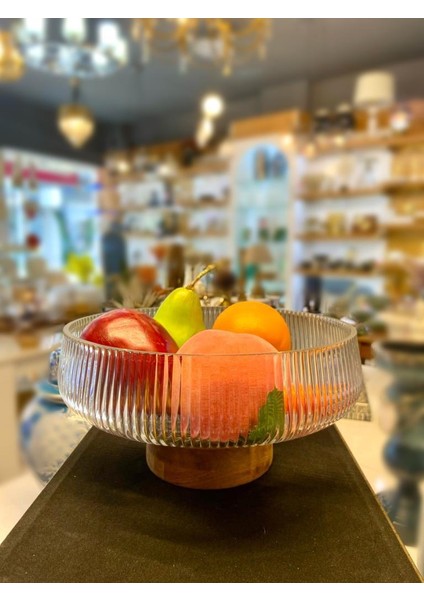 Akasya Ayaklı Cam Kase 24X12CM fiyatları