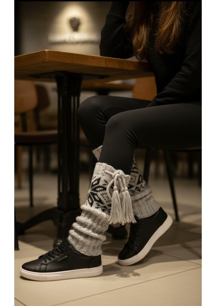 Interest Kar Desen Tozluk %100 Akrilik Triko Tozluk Çorap