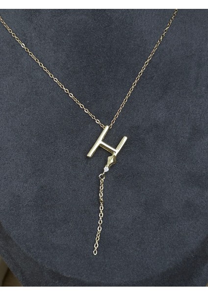 H Harfli Çelik Kolye