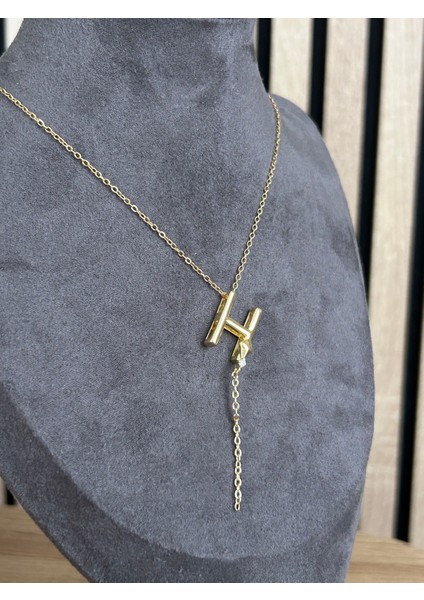 H Harfli Çelik Kolye modelleri