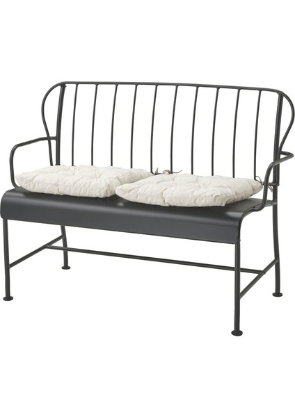 Bahçe bankı, gri, kuddarna açık gri-bej