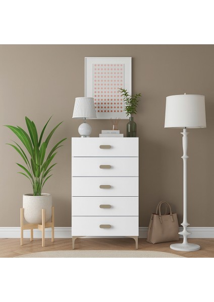 Estetik ve Fonksiyonel Şifonyer, 1. Sınıf Mdf Malzeme, Şık Çekmeceli Dolap