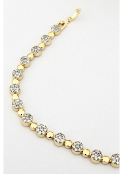 Crystal Sphere Kuyumcu Işçiliği 14K Altın Kaplama Premium Seri Kadın Çelik Bileklik modelleri