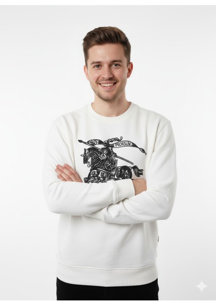 Erkek Sweatshirt Regular Fit Pamuklu Kumaş Iki Iplik OPES26BURMOD13 fiyatları
