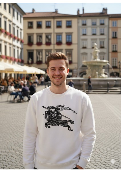 Erkek Sweatshirt Regular Fit Pamuklu Kumaş Iki Iplik OPES26BURMOD13 modelleri