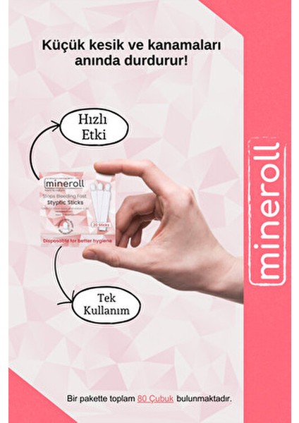 Tek Kullanımlık Kan Taşı 20'Li 4 Paket Ciltteki Küçük Kesikler İçin Hızlı Çözüm