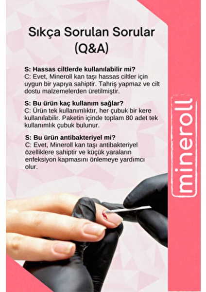 Tek Kullanımlık Kan Taşı 20'Li 4 Paket Ciltteki Küçük Kesikler İçin Hızlı Çözüm