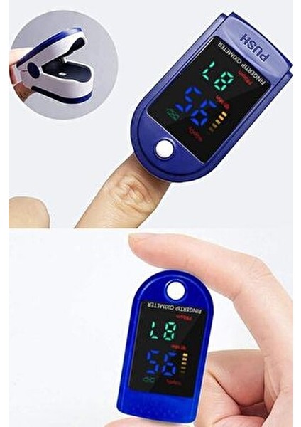Pulse Oksimetre LED Ekran ile Hızlı Oksijen ve Nabız Ölçümü 2 Adet AAA Pil ile