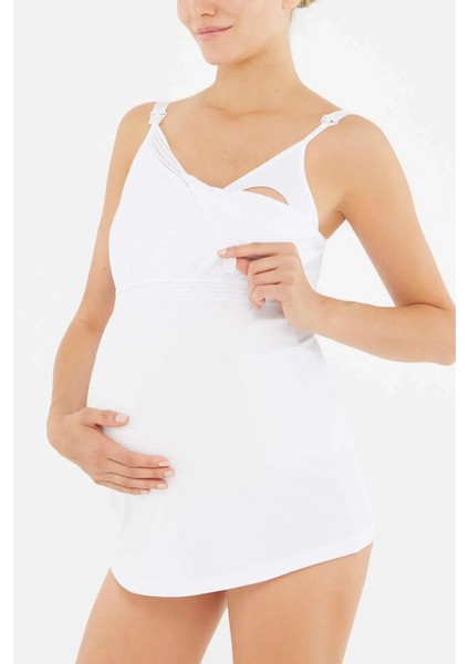 5000KC Hamile Lohusa Ayarlanabilir Askılı Atlet-Beyaz fırsatları