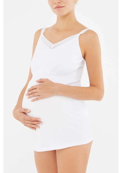 5000KC Hamile Lohusa Ayarlanabilir Askılı Atlet-Beyaz indirimleri