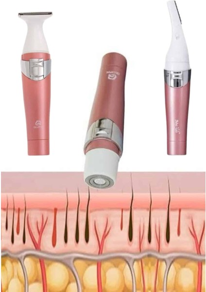 Msa-Shop 3 Başlıklı Kıl Tüy Temizleyici Epilasyon Aleti Tüm Cilt Tiplerine Uygun fiyatları